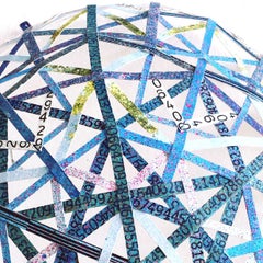 Nancy Baker, Blue Pi, 2017, paper, acrylic paint, digital pigment print