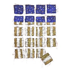 Nancy Billings American Textile Art  "Democracy II- Hanging on by a Thread" 2022
