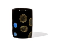 "Gold Dust Cylinder 01", Contemporary, Blown Glass, Sculpture, with Gold Leaf