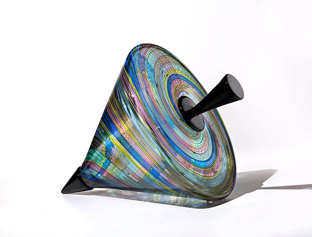 "Seaside Top", Contemporary, Blown, Glass, Sculpture, Venetian, Pattern, Color