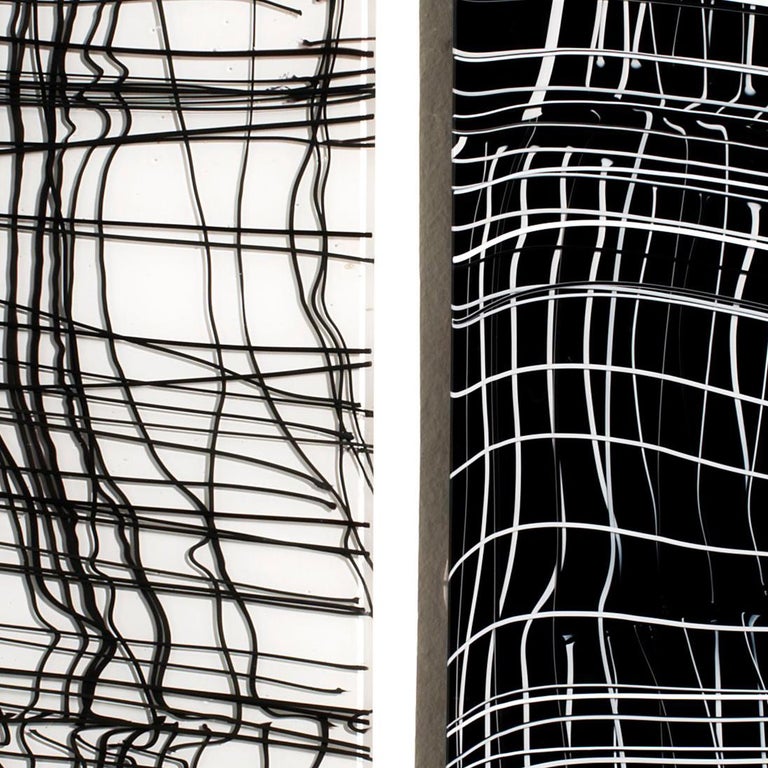 Nancy Callan "Strands Diptych", Blown and Cold Worked Wall Mounting