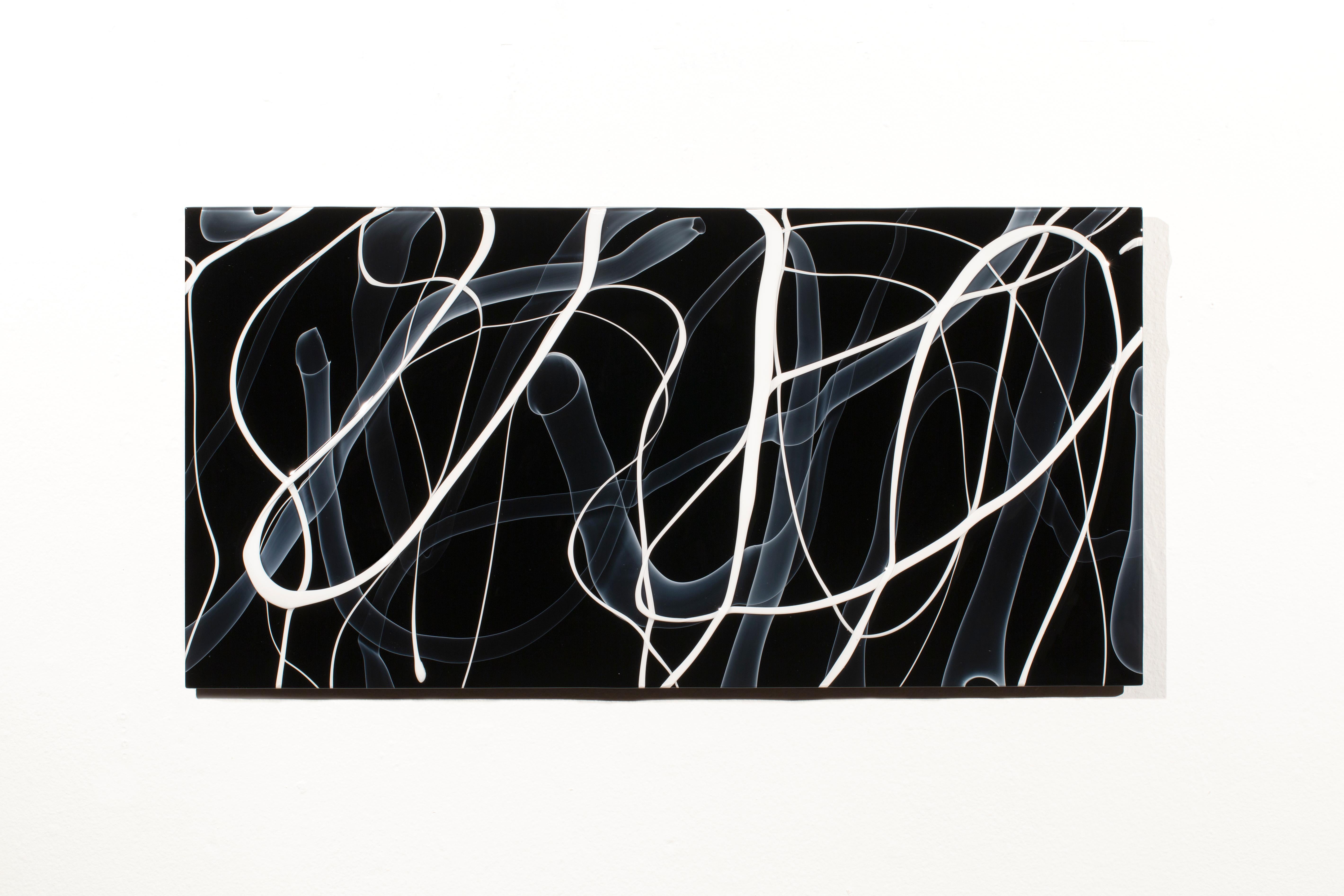 Nancy Callan Abstract Sculpture - "Zooid Forest", Contemporary Blown and Slumped Glass,  Wall Mounting Panel