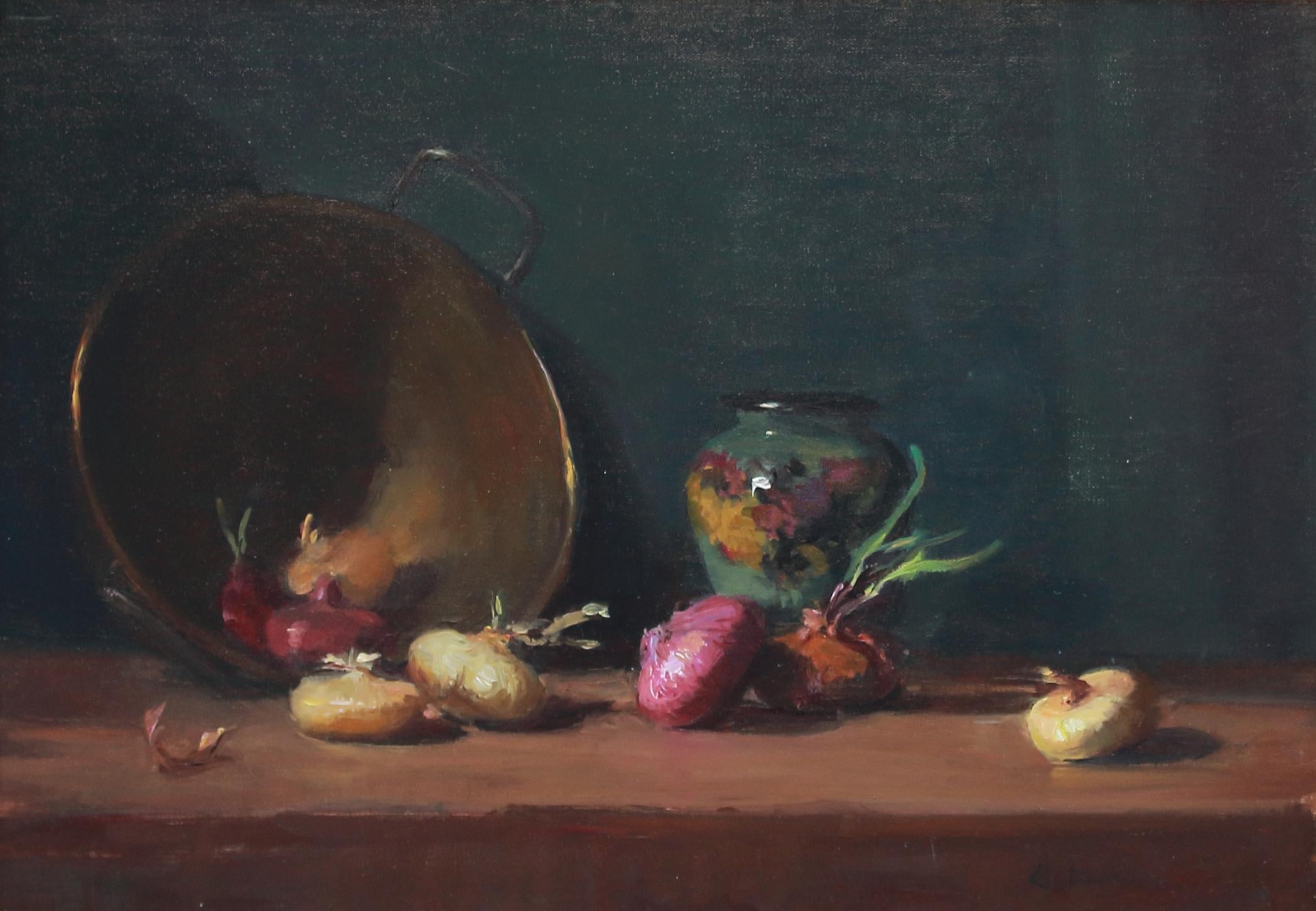 Cipollini's und Gauda-Keramik (Impressionismus), Painting, von Nancy Chaboun