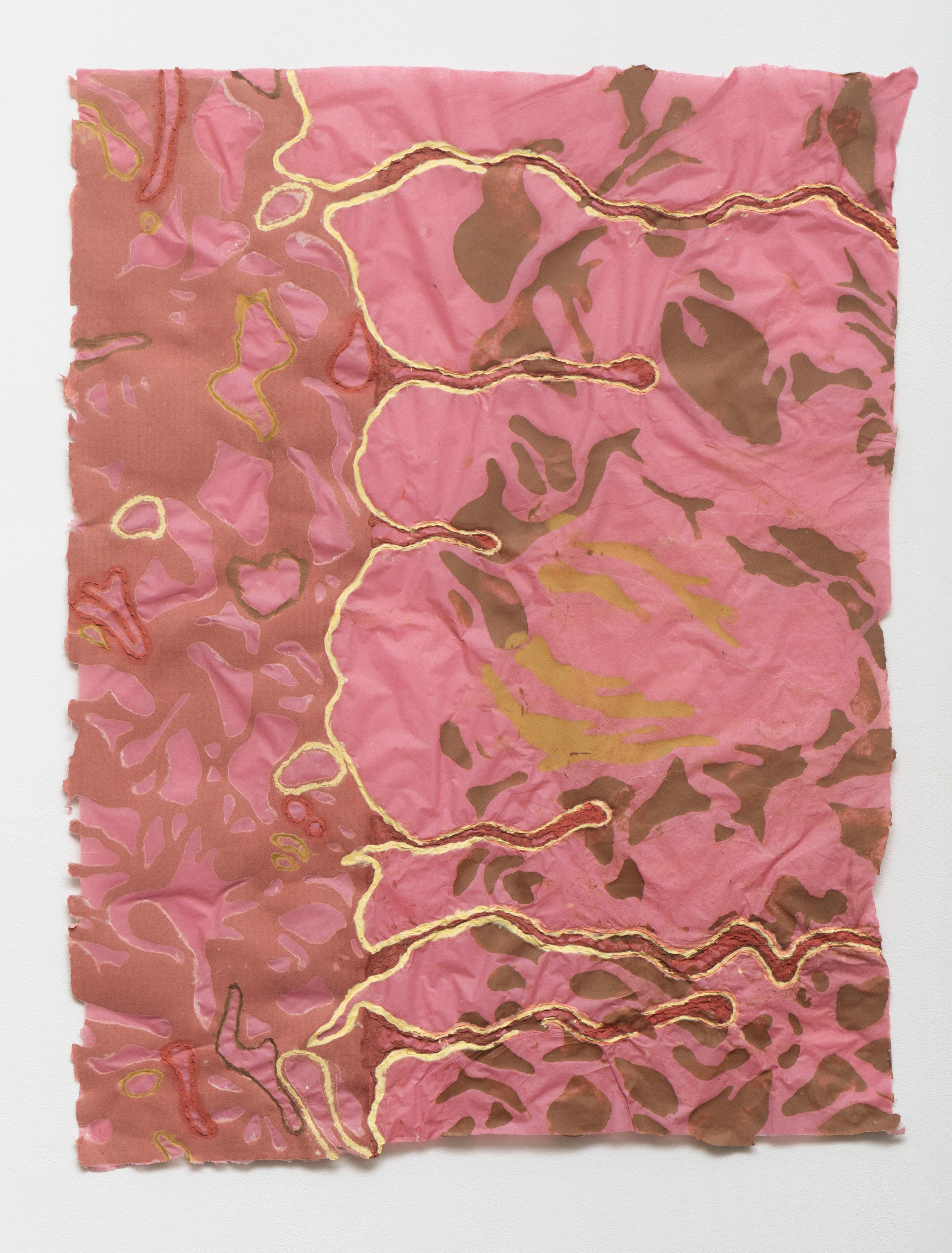 "Coming In" 2022 pasta di carta e carta fatta a mano 24 x 18 pollici. - Mixed Media Art di Nancy Cohen