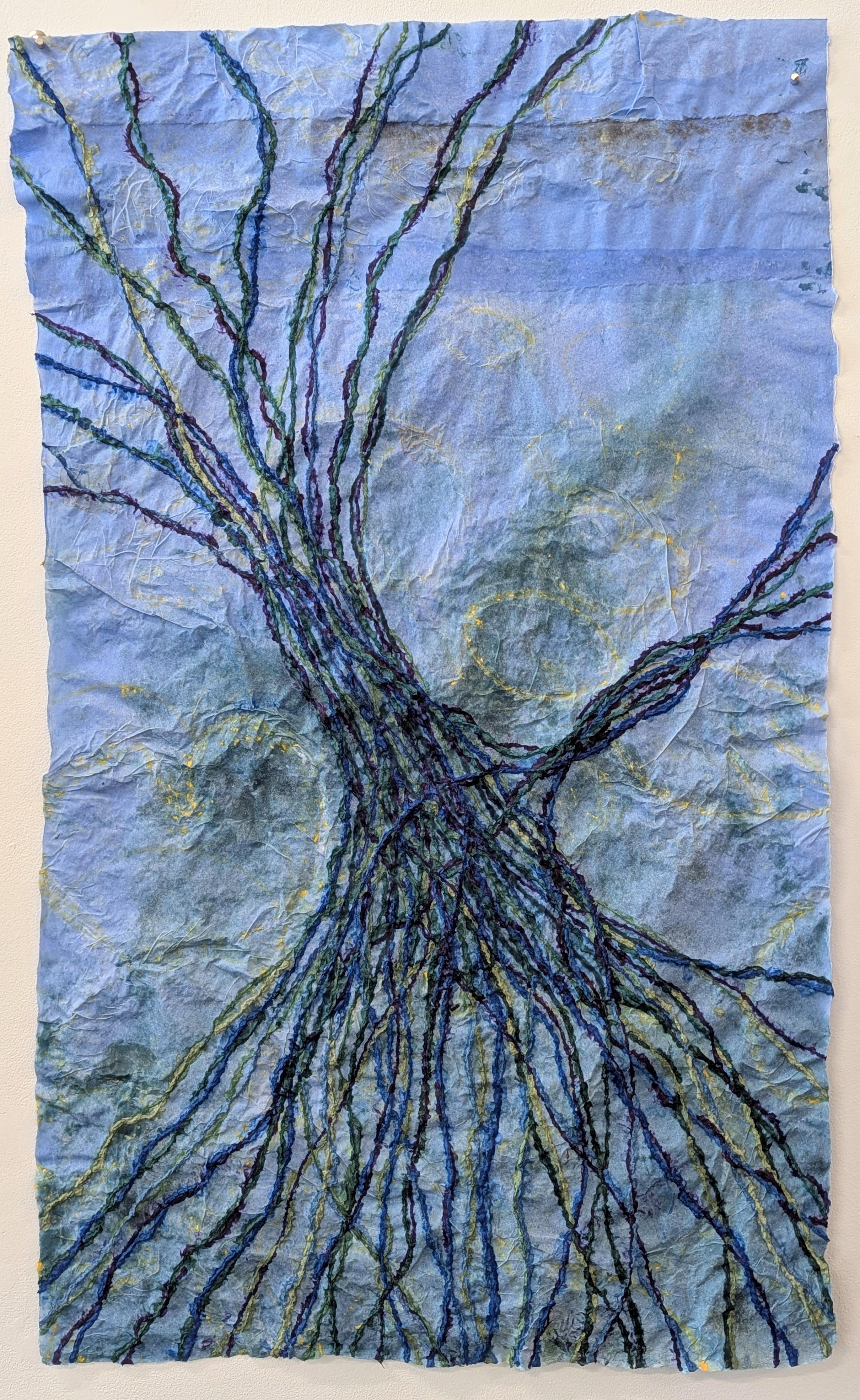 "Deep Roots" 2025 paper pulp and handmade paper - Mixed Media Art by Nancy Cohen