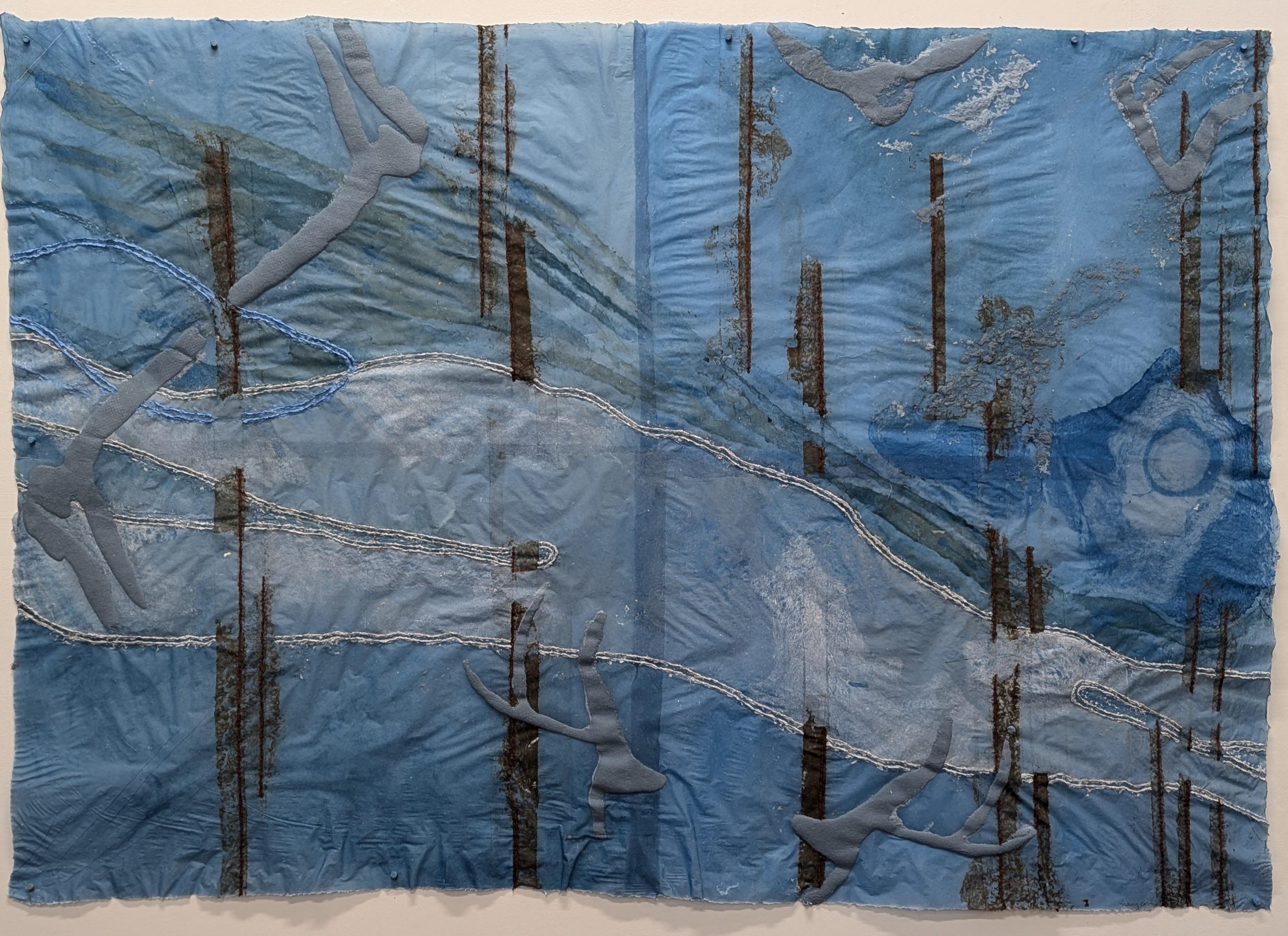 Nancy Cohen
Hackensack Ice, 2024
paper pulp and handmade paper
39 x 56 in
(coh110)