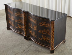 Nancy Corzine Chinoiserie Marmorplatte Sideboard Kommode