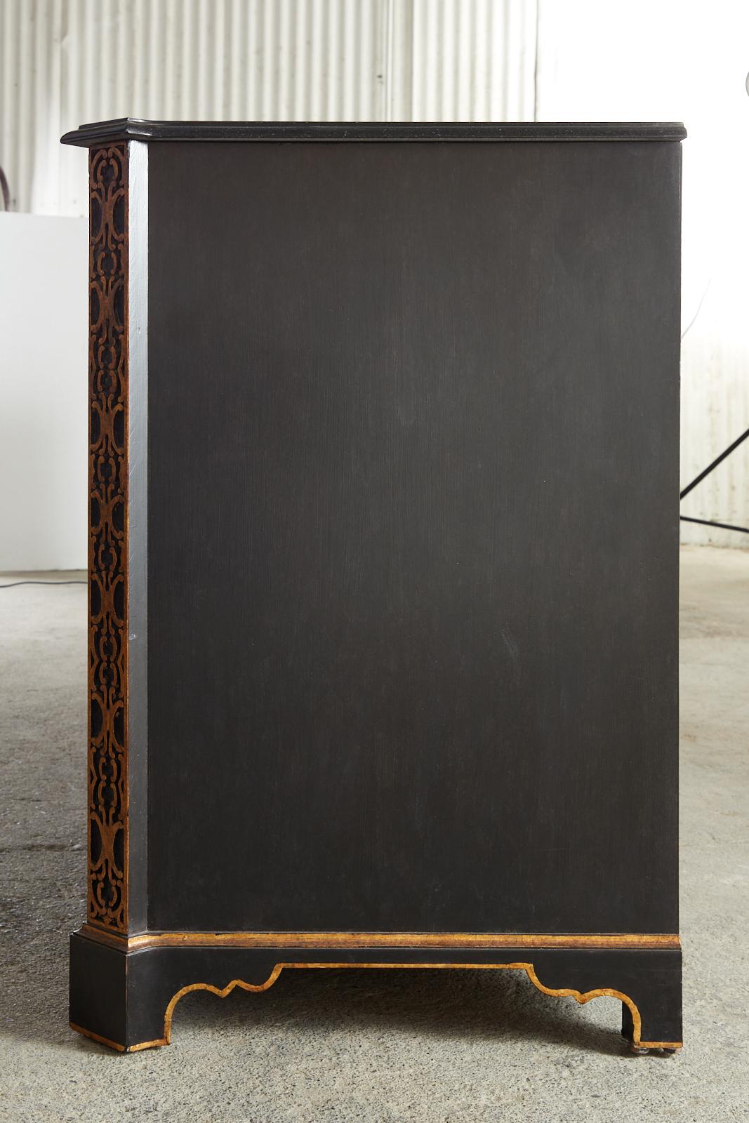 black oval sideboard