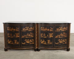 Nancy Corzine Chinoiserie Marble Top Sideboard Dresser Server