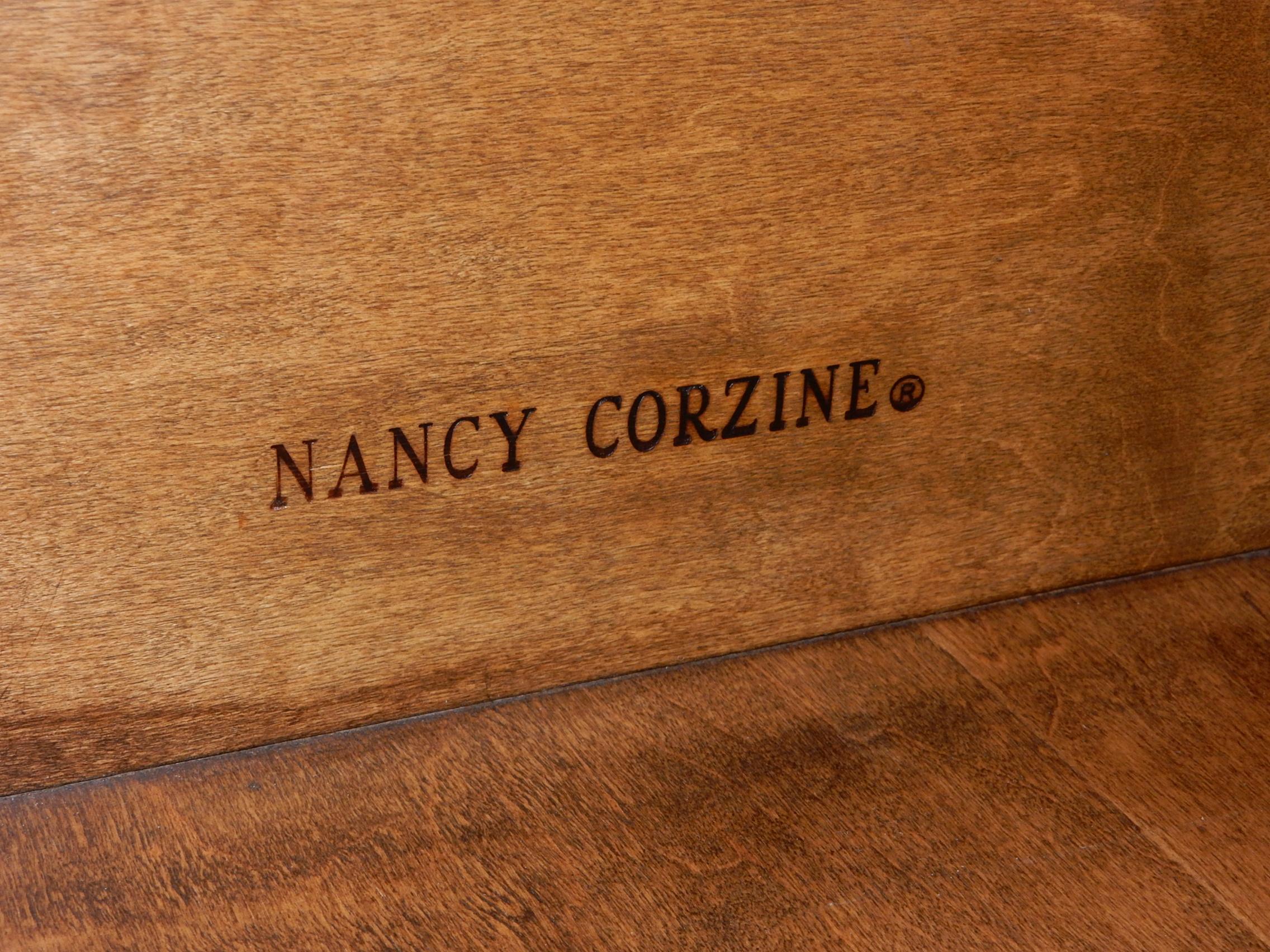Contemporary Nancy Corzine design Tea Leaf Silver Chest with Italian Marble Top For Sale
