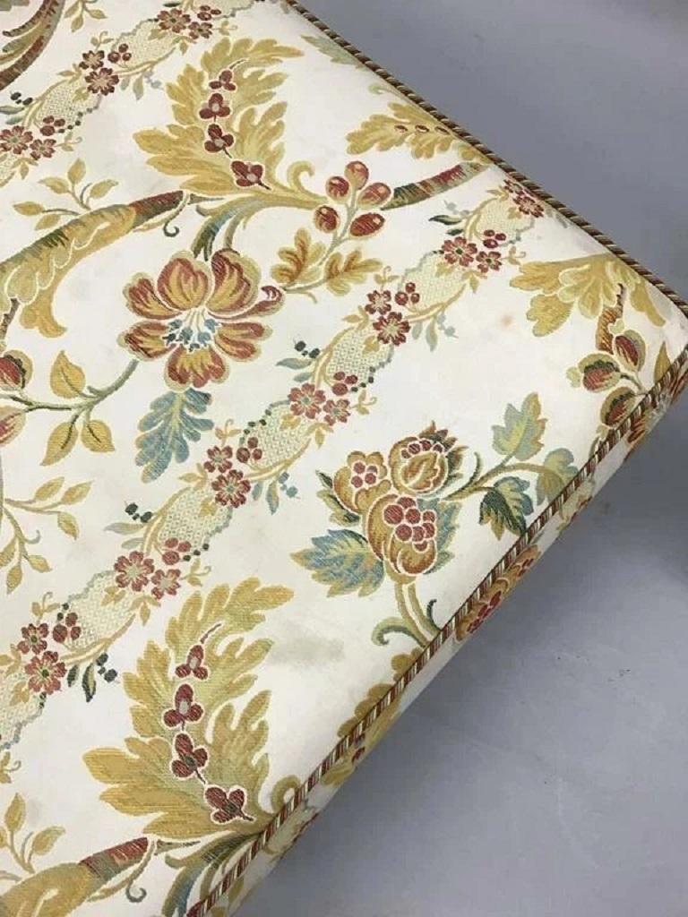 Nancy Corzine French Country Provincial Louis XV Bergere Lounge Chair & Ottoman For Sale 2