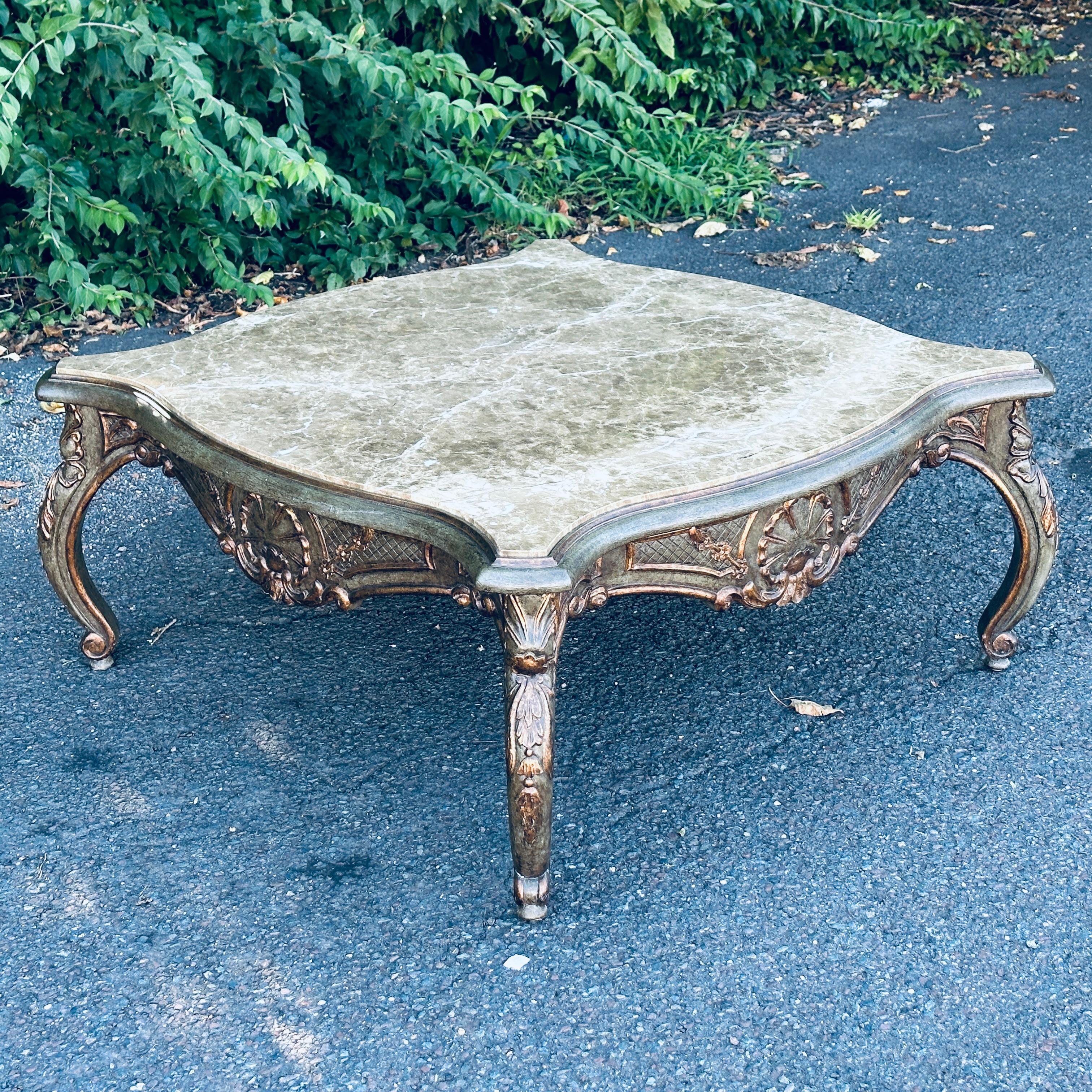 Nancy Corzine French Marble Top Coffee Table
Model 5029-42 Agean Cocktail Table
