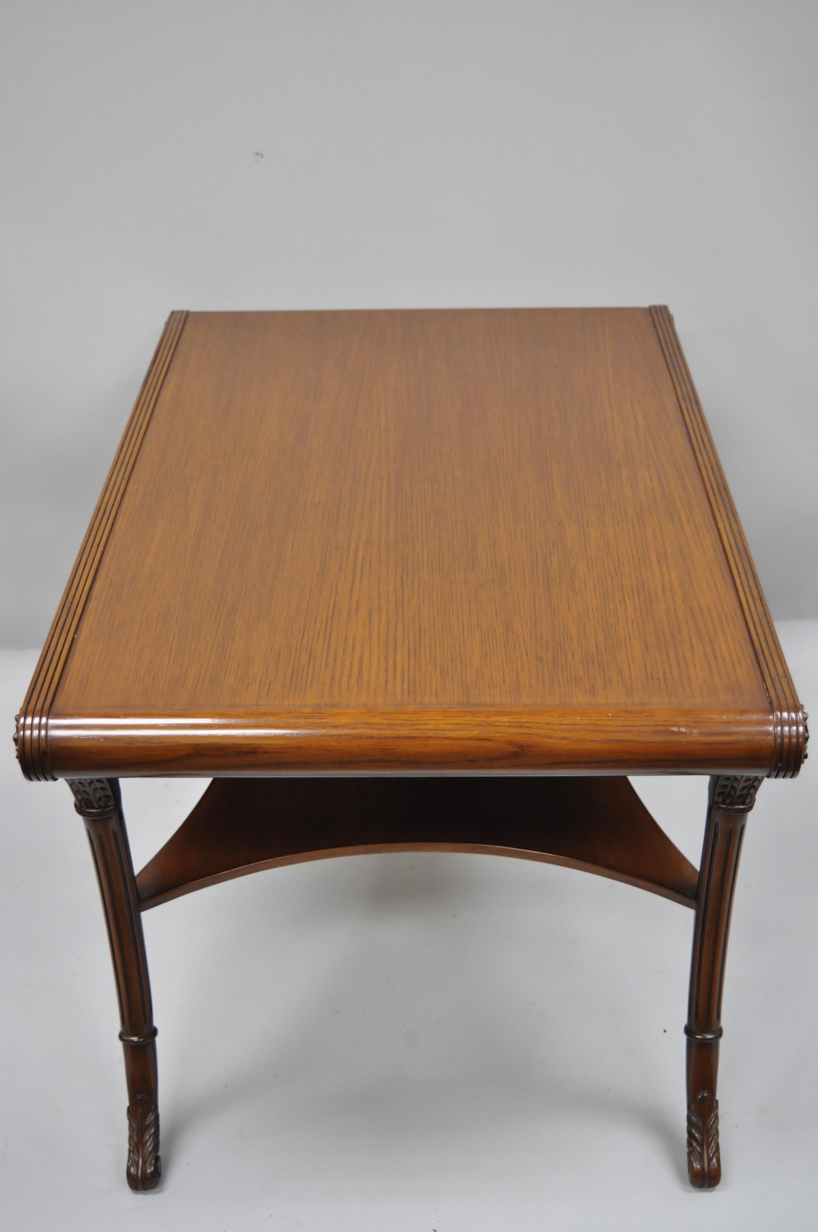 Nancy Corzine Mahogany French Regency Style Saber Leg Coffee Cocktail Table In Good Condition In Philadelphia, PA