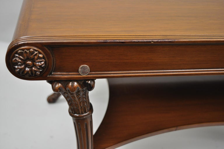 Nancy Corzine Mahogany French Regency Style Saber Leg Coffee Cocktail