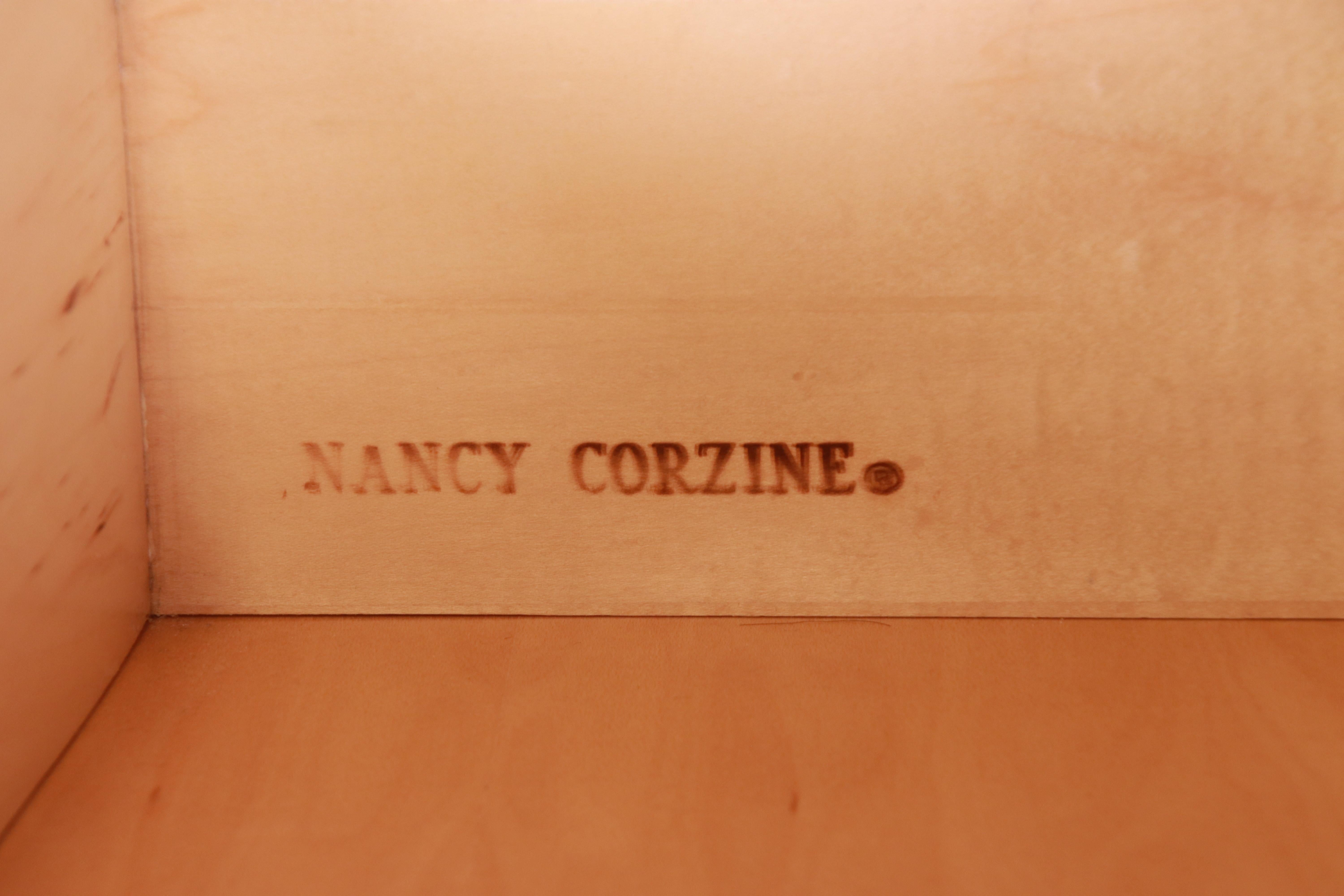 Nancy Corzine Modern English Walnut Wave Front Highboy Dresser For Sale 3