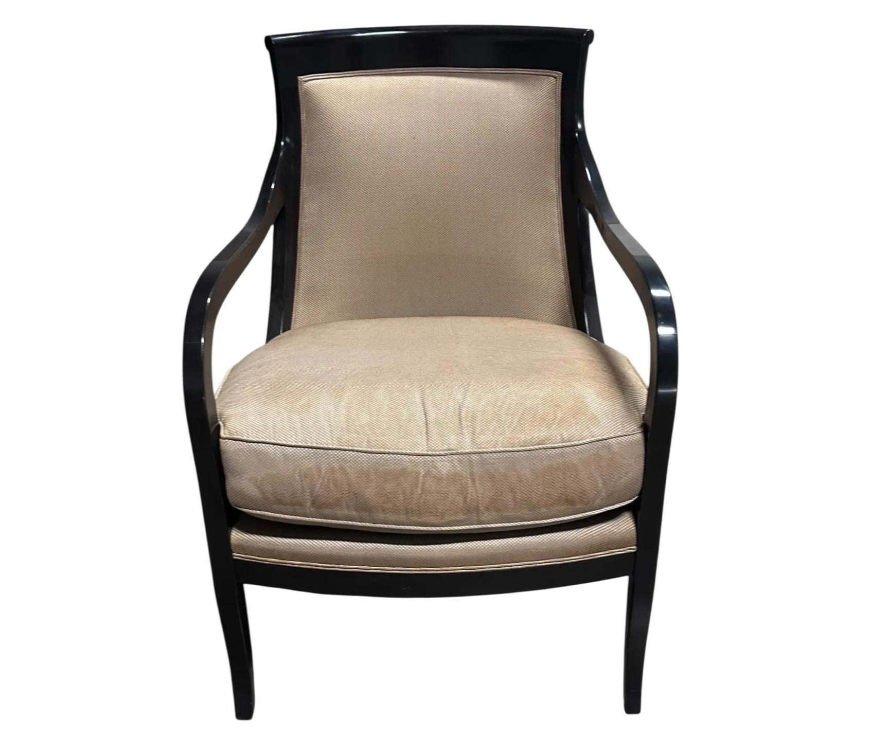 Nancy Corzine Napoleon Lounge Chair W Silk Down Cushion - 1 von 2 (Napoleon III.) im Angebot
