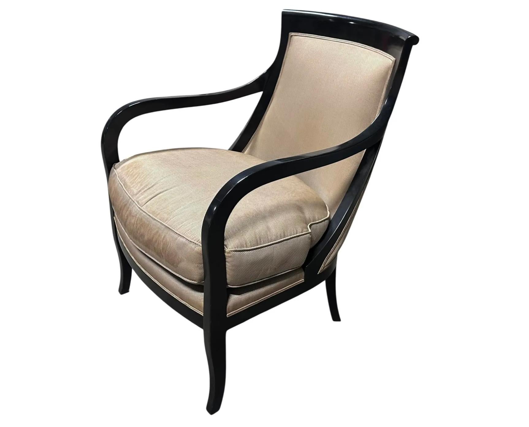 Nancy Corzine Napoleon Lounge Chair W Silk Down Cushion - 1 von 2 (Ende des 20. Jahrhunderts) im Angebot