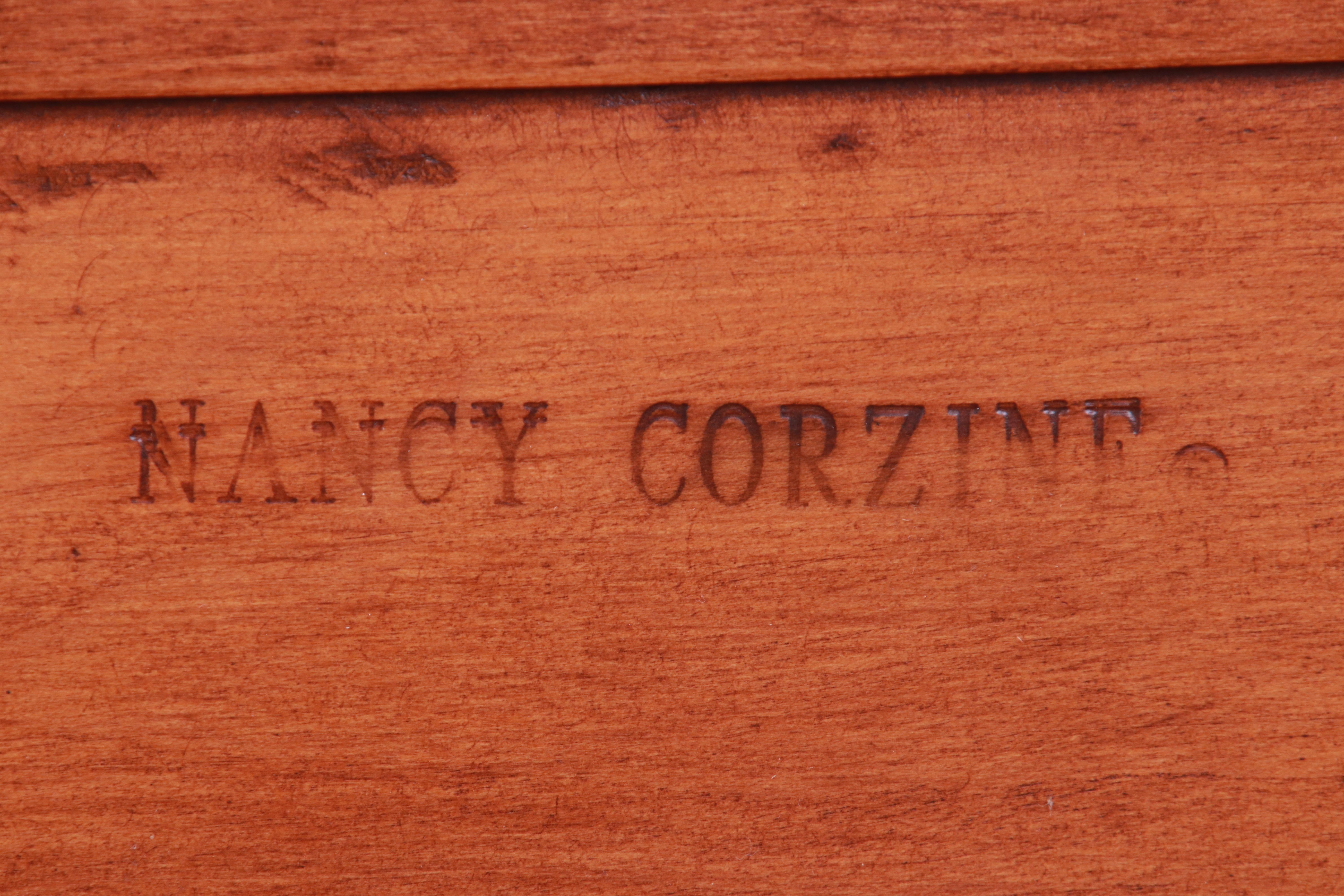 Nancy Corzine Regency Style English Walnut Buffet Server or Bar Cabinet For Sale 8