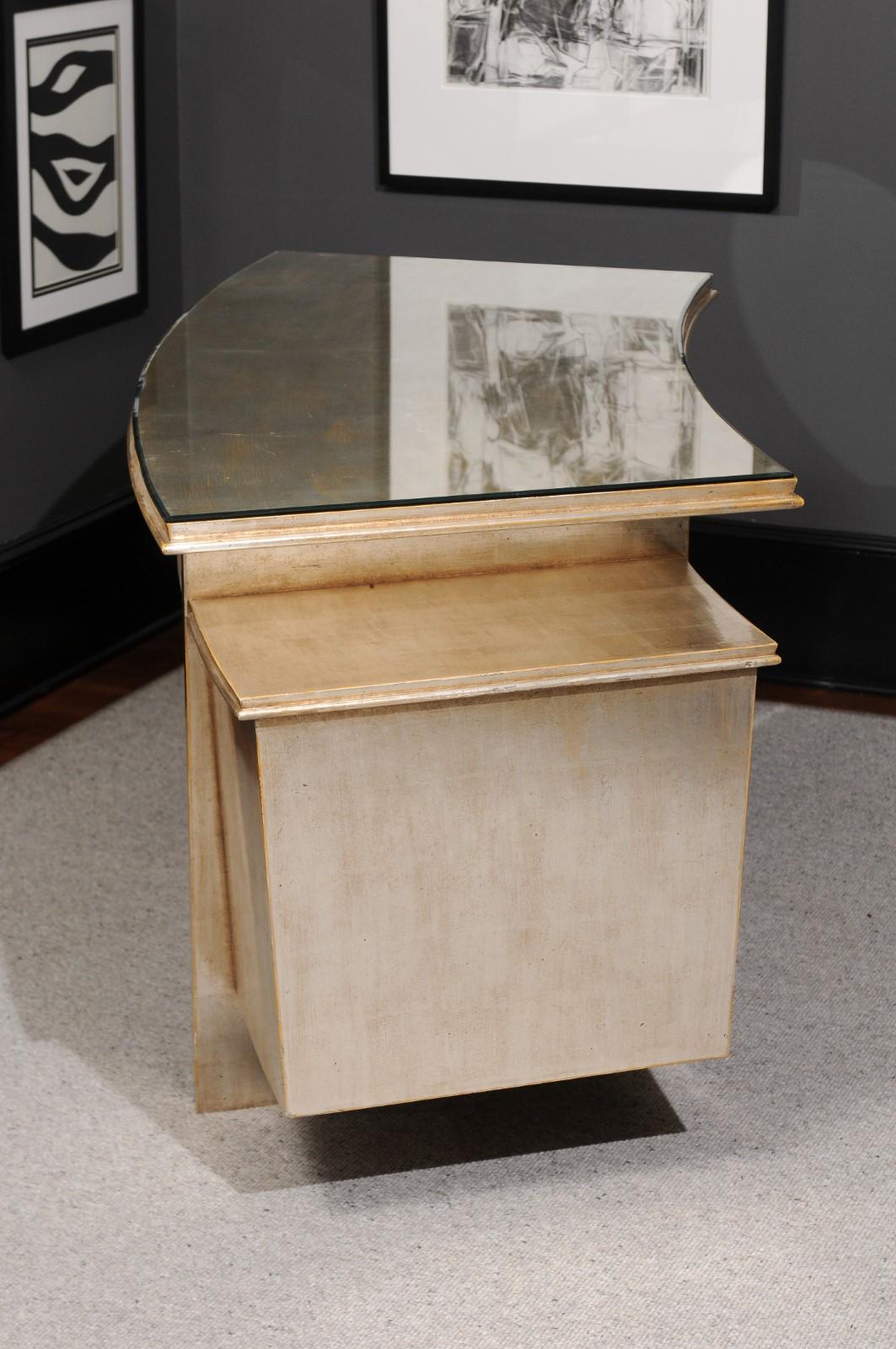 Nancy Corzine Silver Gilt Writing Desk in the Art Deco Style 2