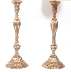 Nancy Corzine Silver Leaf Lamps Hollywood Regency Glamour