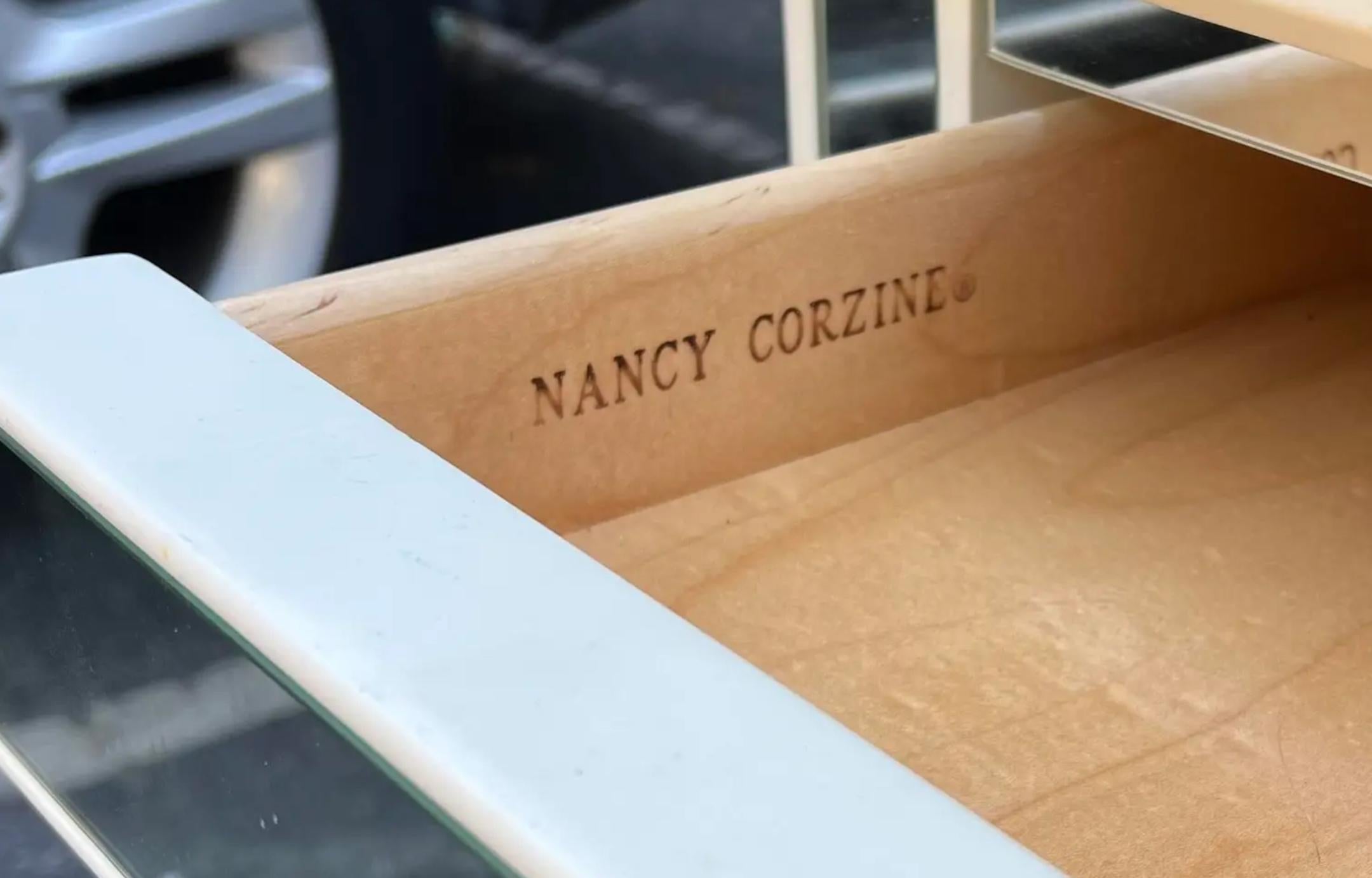 Art Deco Nancy Corzine Versailles Mirrored Writing Table Desk For Sale