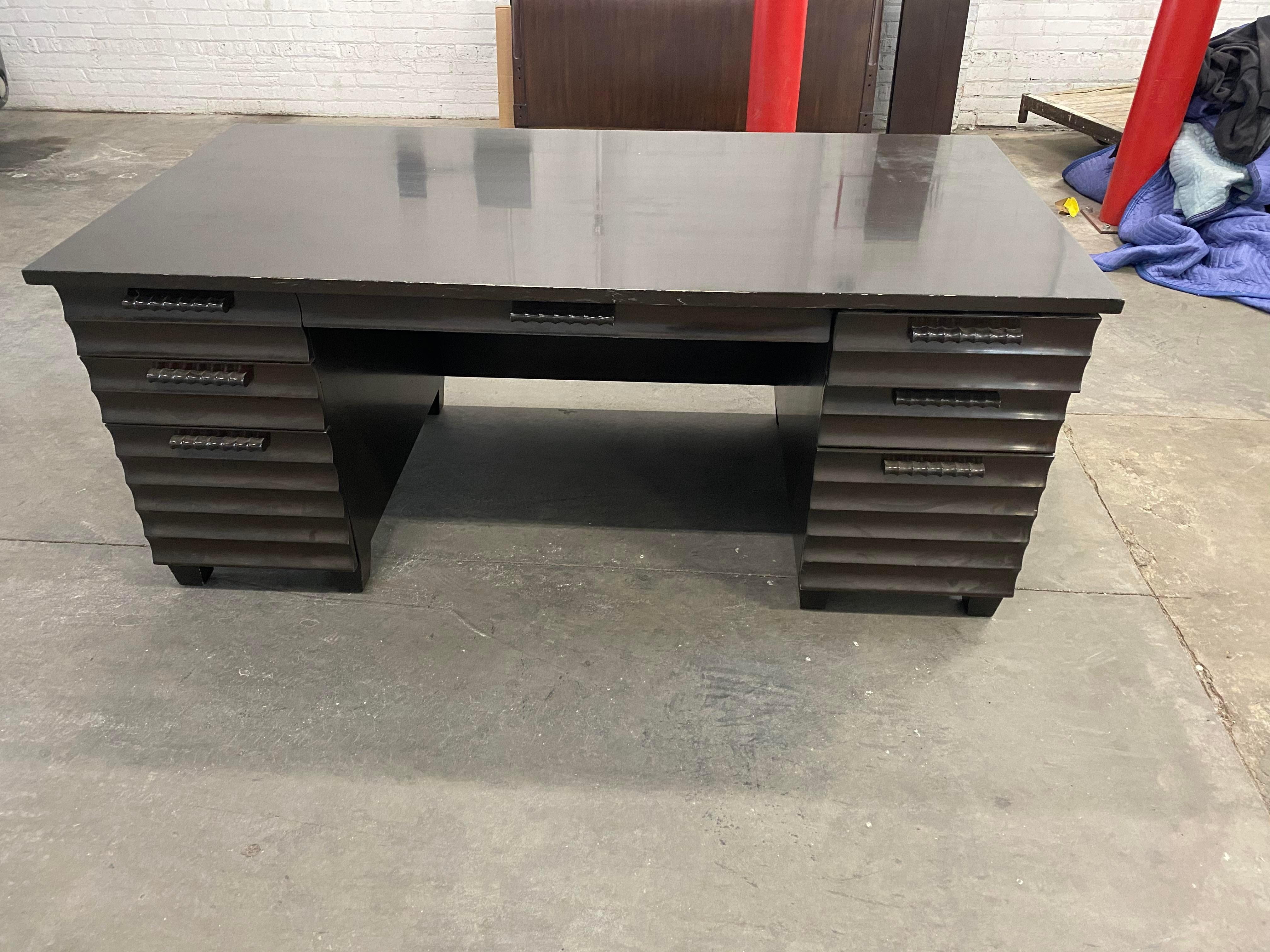 Nancy Corzine Wakefield executive desk in excellent condition
Piece comes fully restored free of dents and scratches.