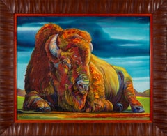 Prairie Monarch Limited Edition Nancy Dunlop Cawdrey Bison Western Art Giclée