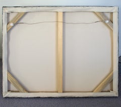 "Purple Passion" mixed media abstract with textural purples, turquoise, and gold