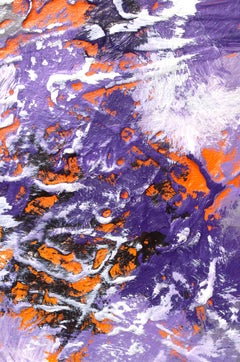 "Softer Thoughts" Tecnica mista astratta con texture blu, lavanda e bianco