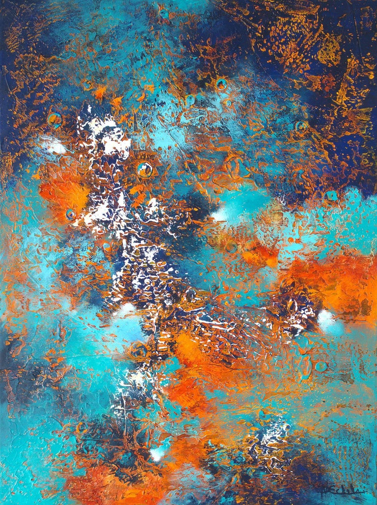 Nancy Eckels Sundown Sea By Nancy Eckels Large Abstract