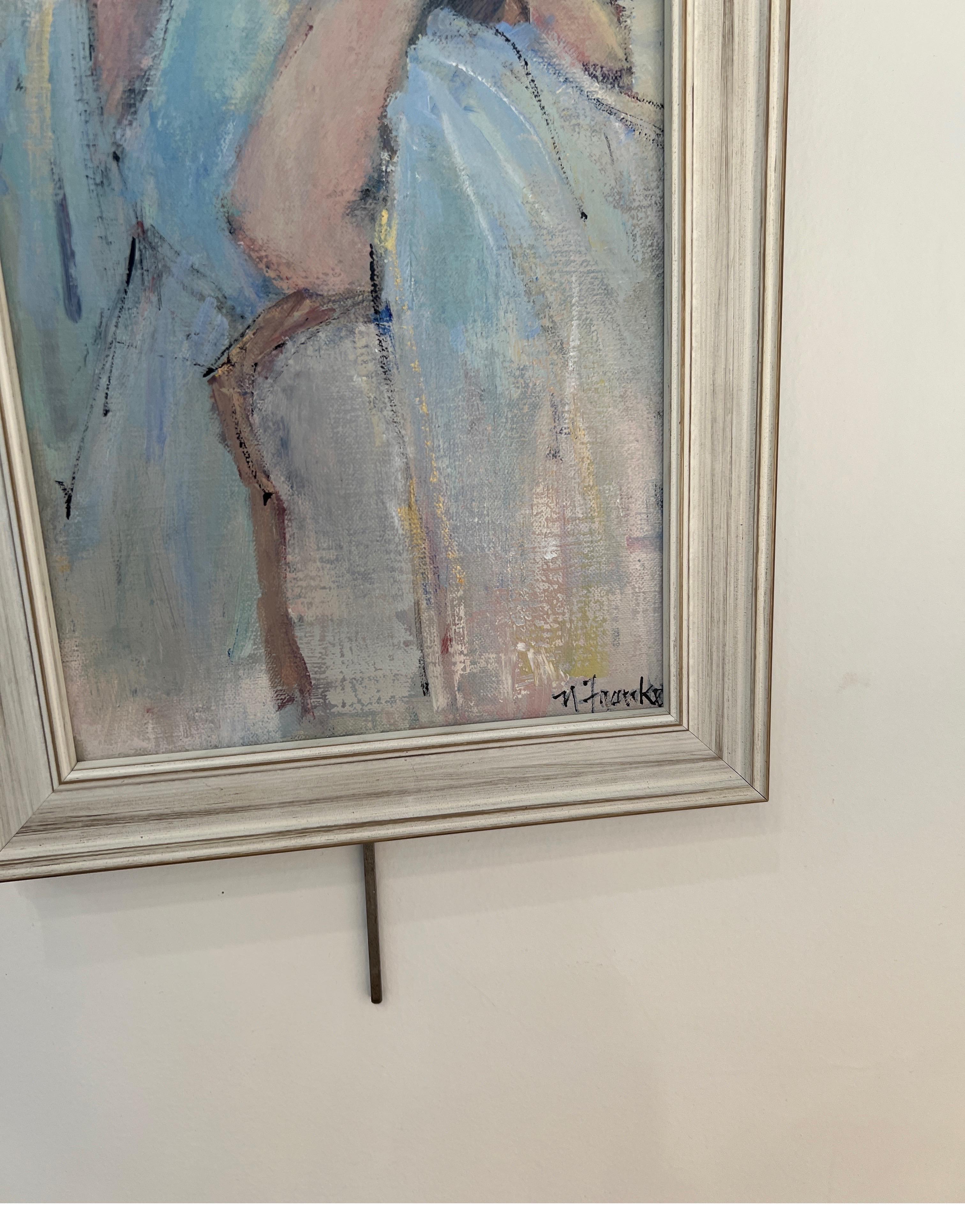 Demoimselle Deux by Nancy Franke, Impressionist Figurative Painting on Linen 2