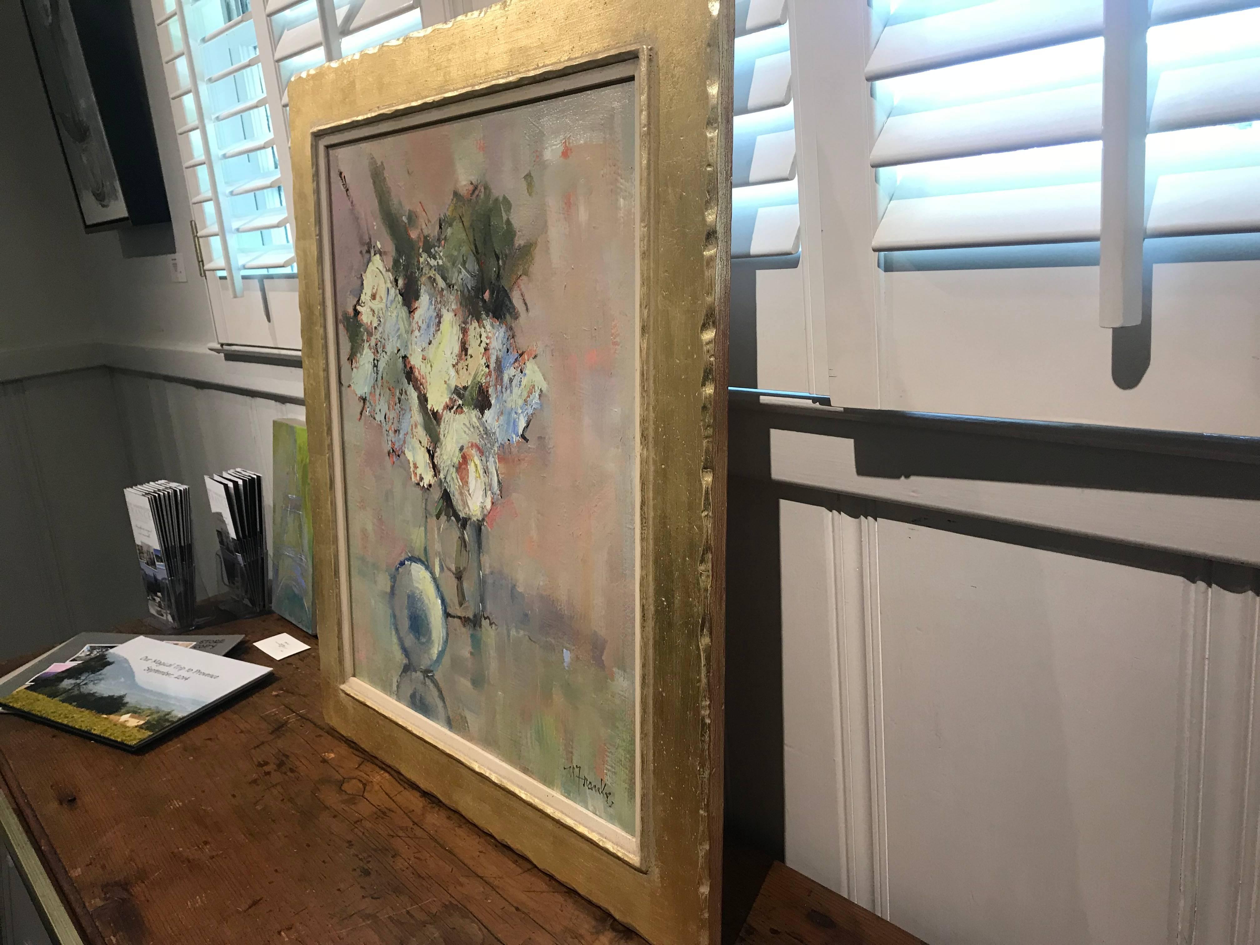 Revelation, Framed Oil on Linen Board Impressionist Floral Painting 1