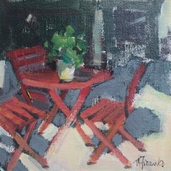 SHADY SPOT, EYGALIERES, Petite Square Framed Impressionist Painting