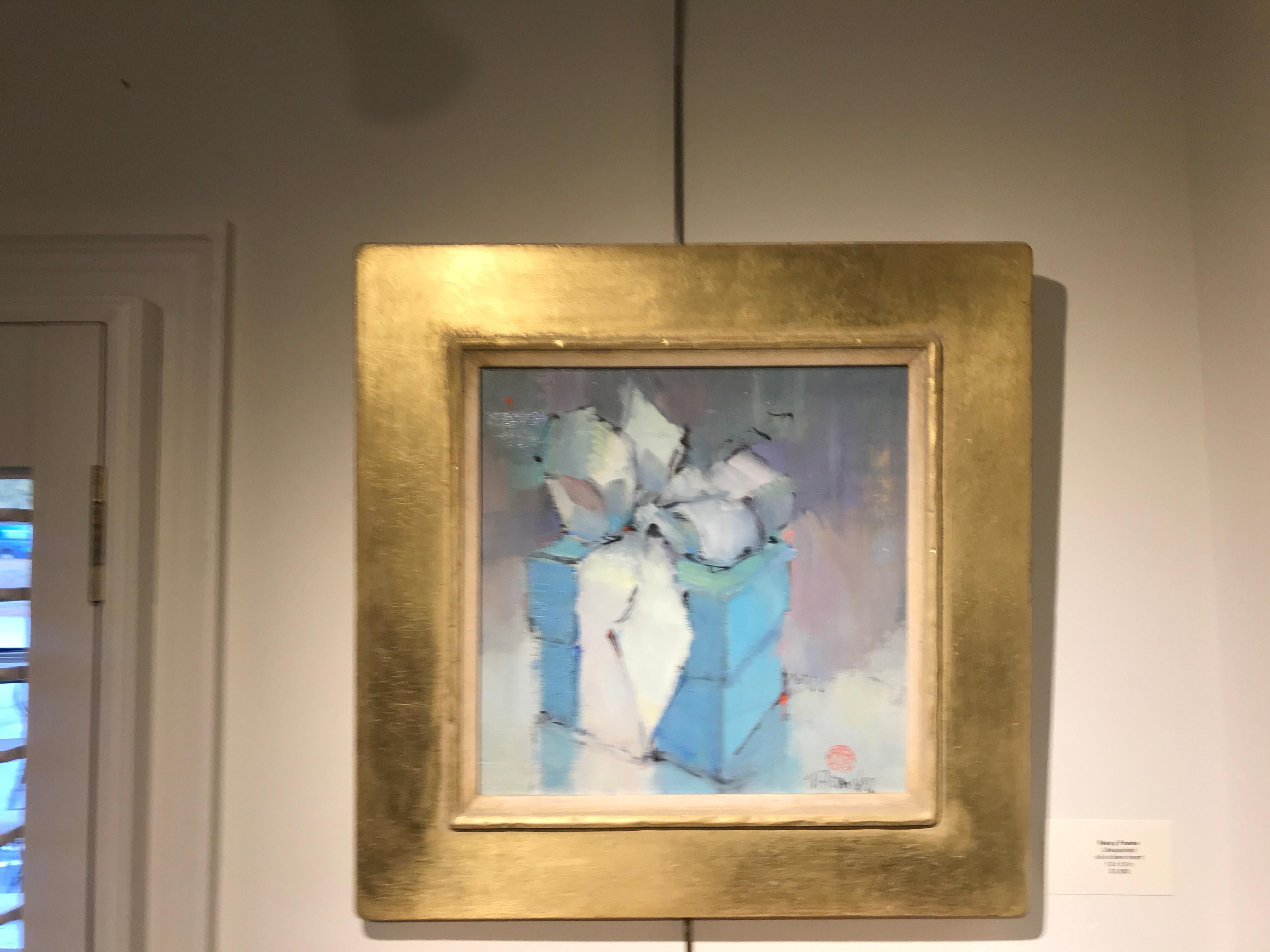Unexpected by Nancy Franke, Impressionist Still-Life in Handmade Gilt Framed  1
