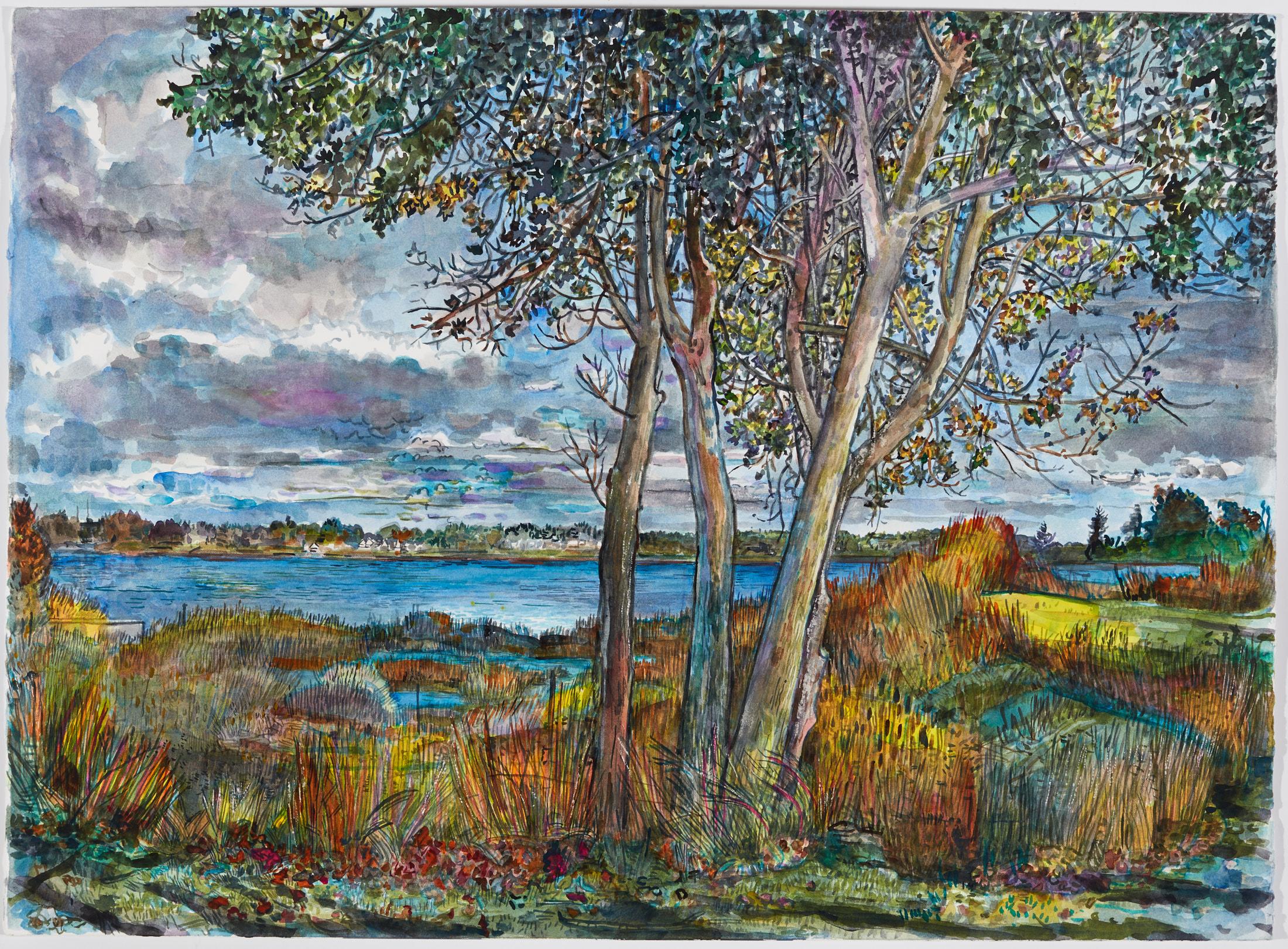 Nancy Friese Landscape Painting - December Leaves