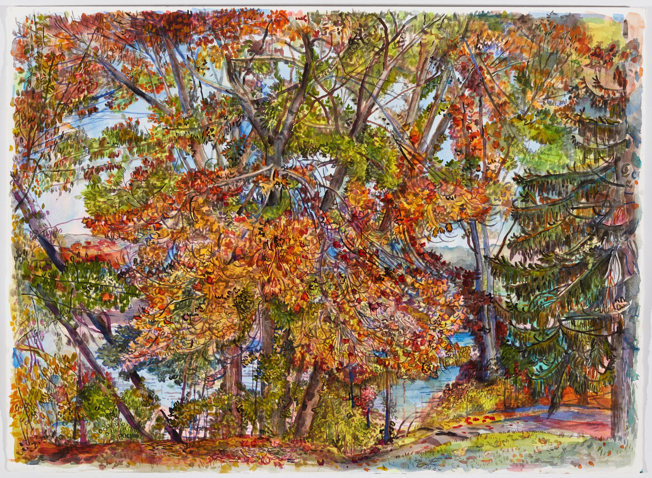 Nancy Friese Landscape Painting - Fall Realm