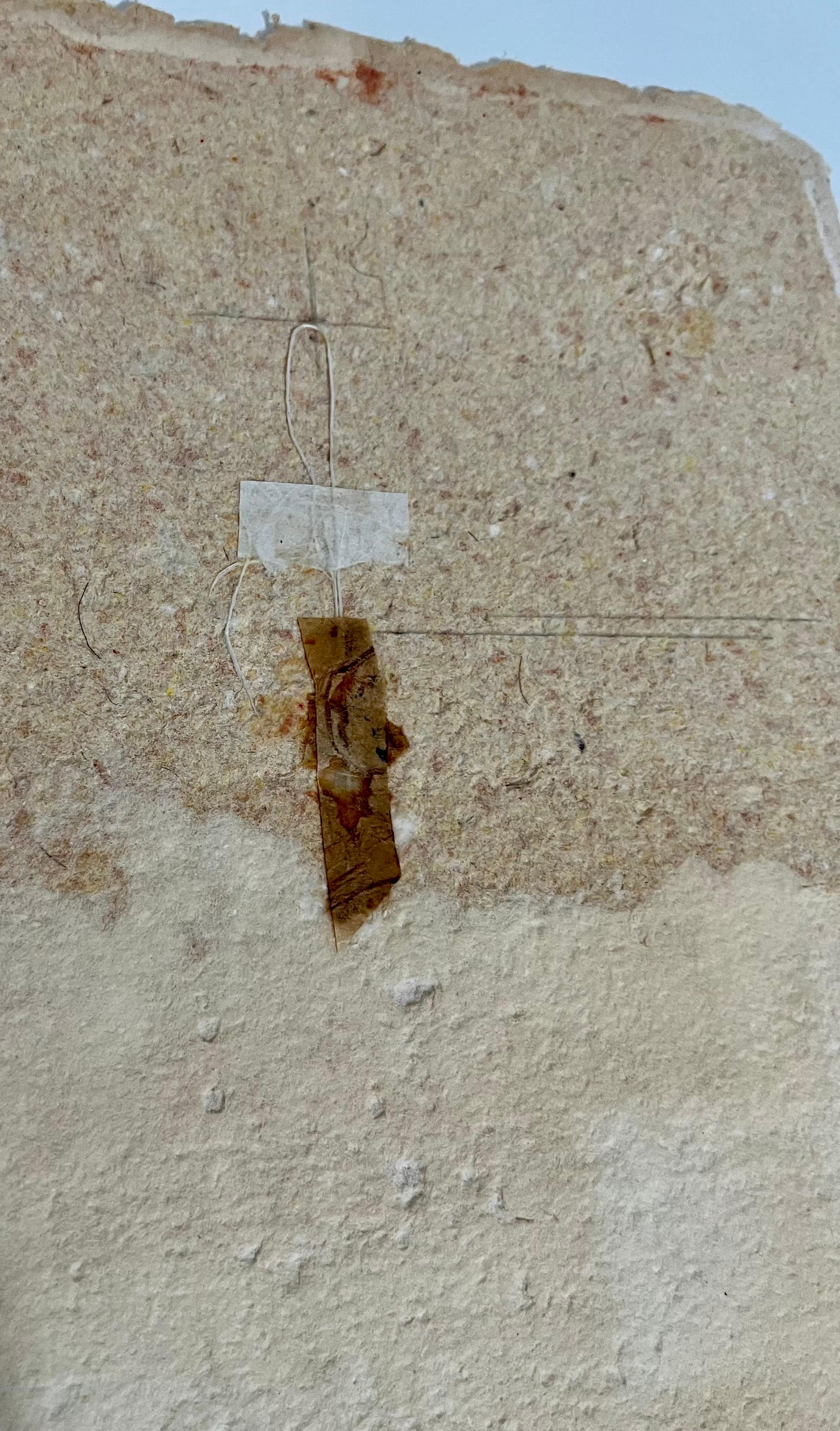 Handmade Paper Collage Sculpture Art Assemblage with String Nancy Genn Modernist For Sale 10