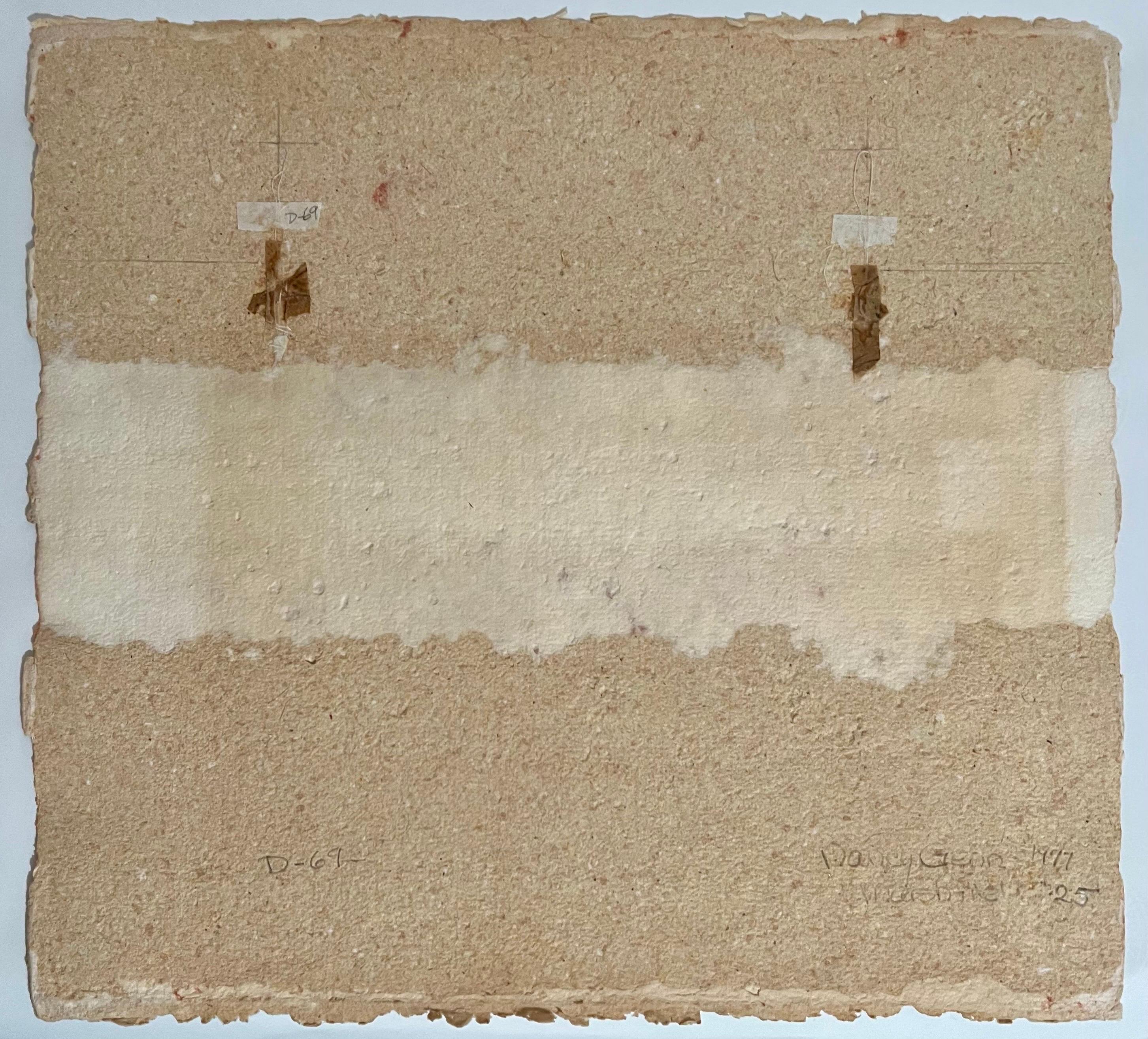 Handmade Paper Collage Sculpture Art Assemblage with String Nancy Genn Modernist For Sale 11