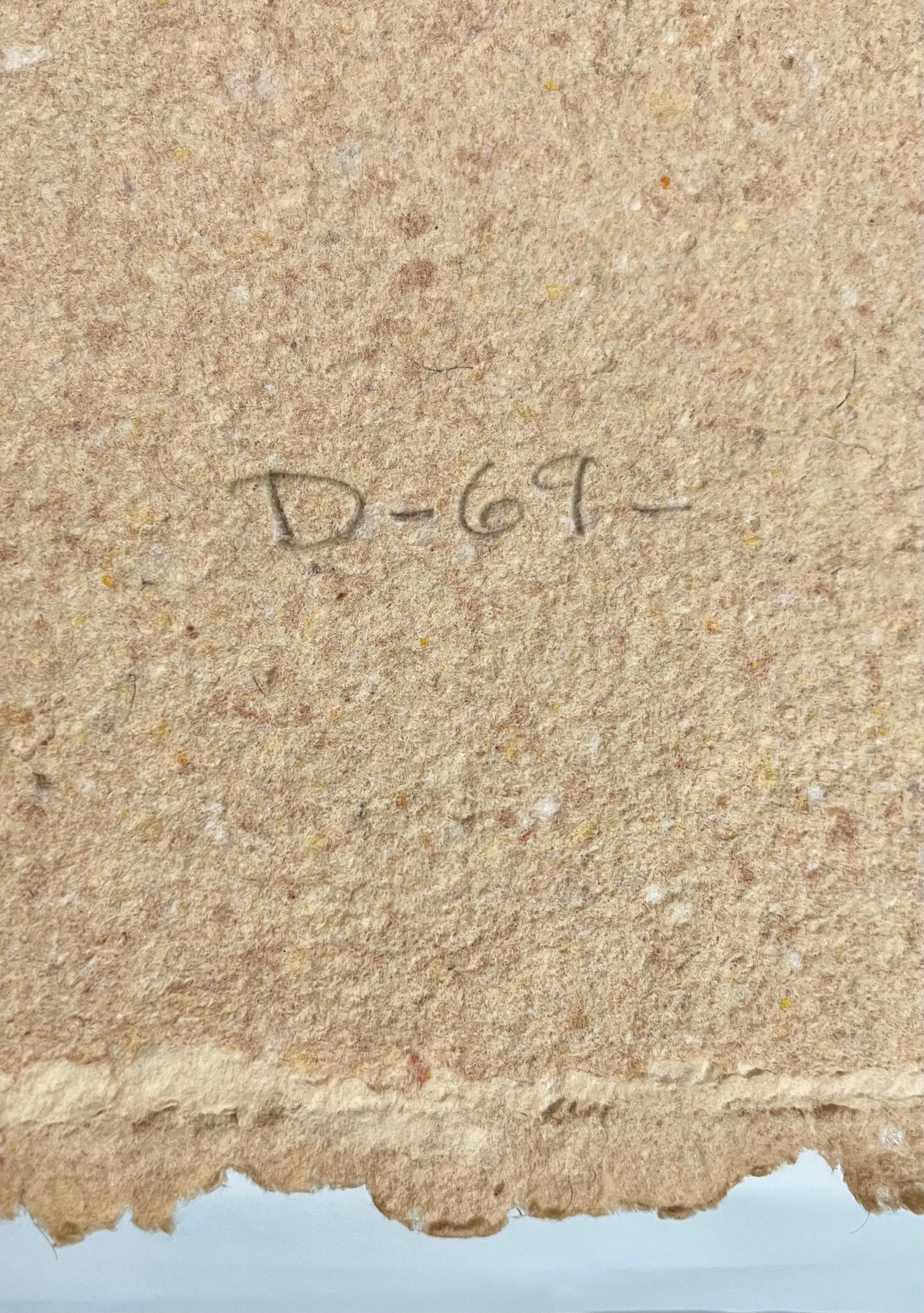 Handmade Paper Collage Sculpture Art Assemblage with String Nancy Genn Modernist For Sale 6