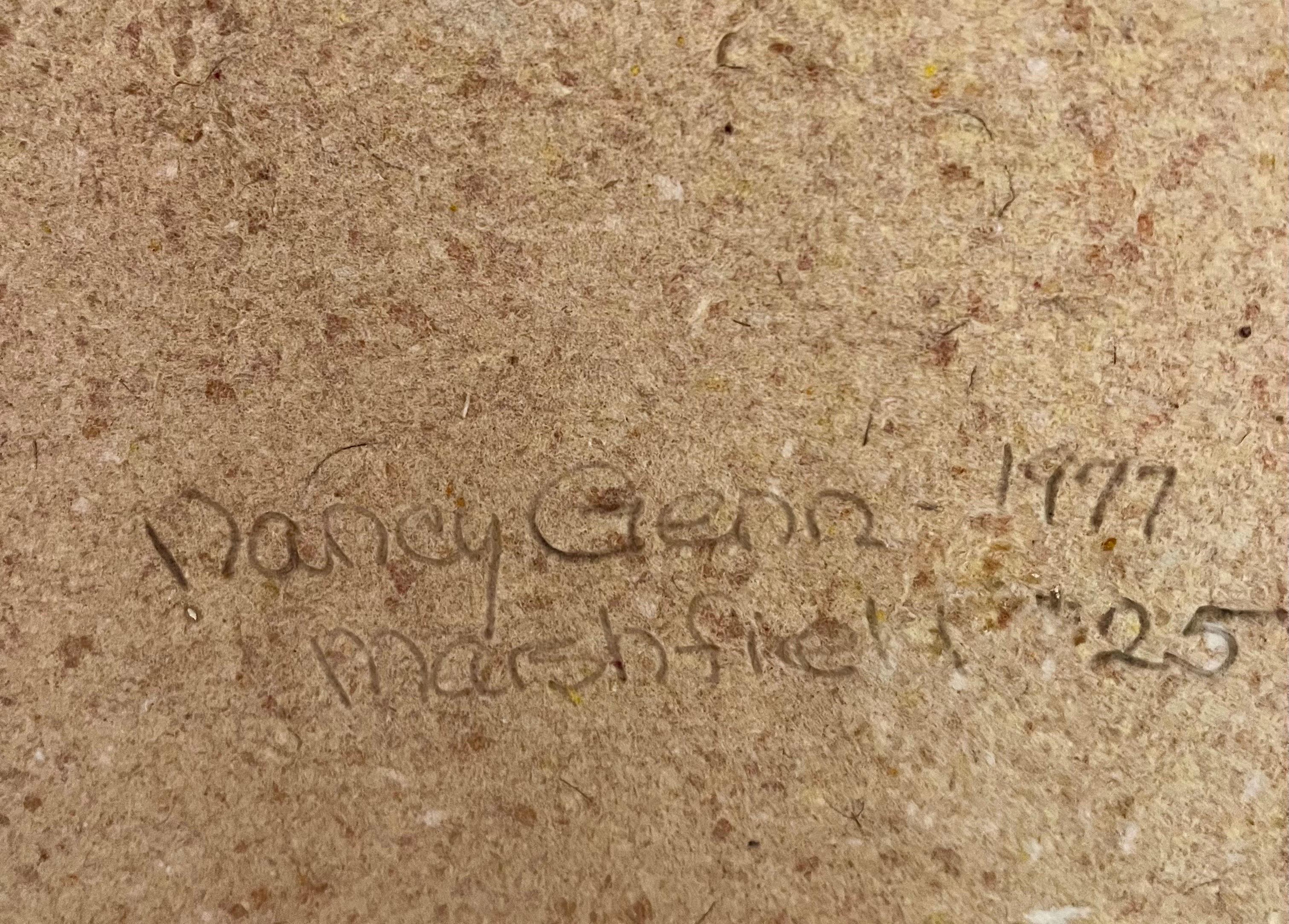 Handmade Paper Collage Sculpture Art Assemblage with String Nancy Genn Modernist For Sale 7