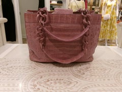 Borsa a tracolla Nancy Gonzalez in pelle di alligatore, COLORE LAVANDA