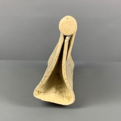 NANCY GONZALEZ Pochette en cuir beige crocodile