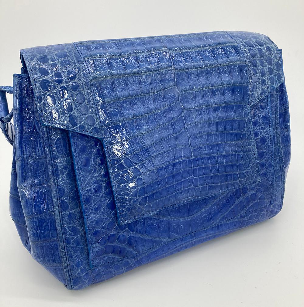 Women's Nancy Gonzalez Blue Crocodile Handbag