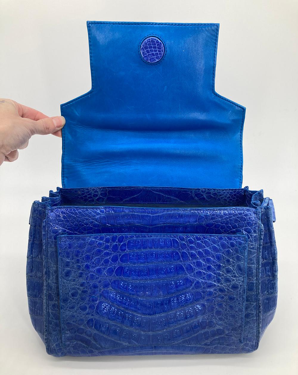 Nancy Gonzalez Blue Crocodile Handbag 1