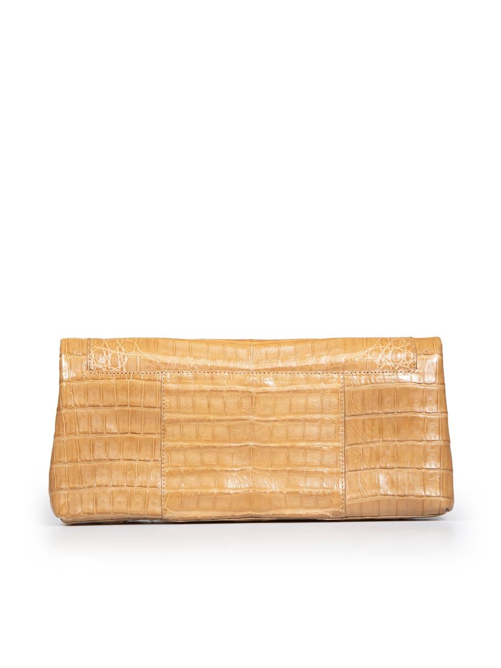 Nancy Gonzalez Brown Crocodile Leather Clutch In Excellent Condition In London, GB