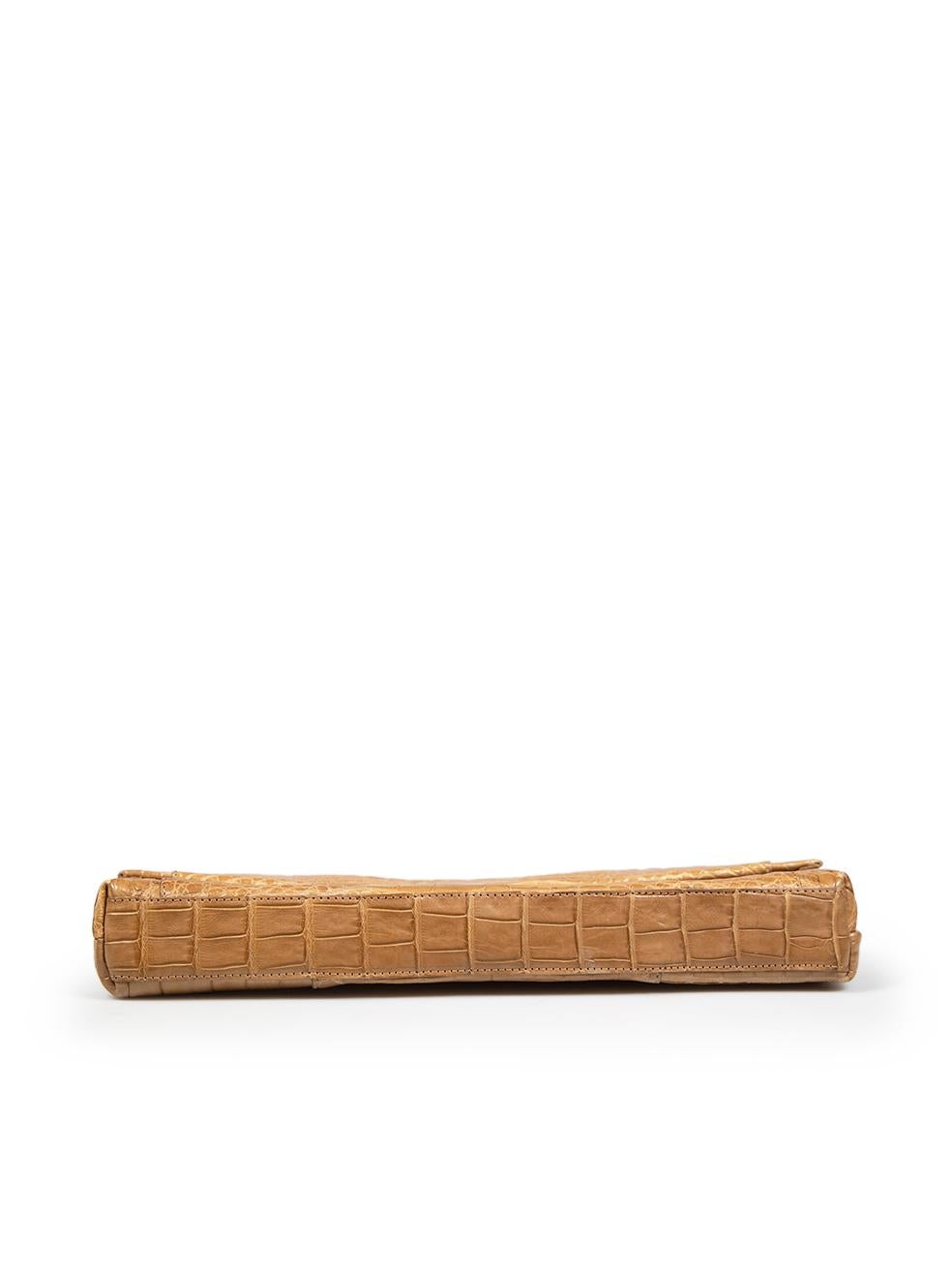 Women's Nancy Gonzalez Brown Crocodile Leather Clutch