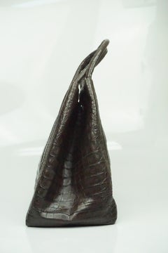 Nancy Gonzalez Brown Crocodile Tote Bag