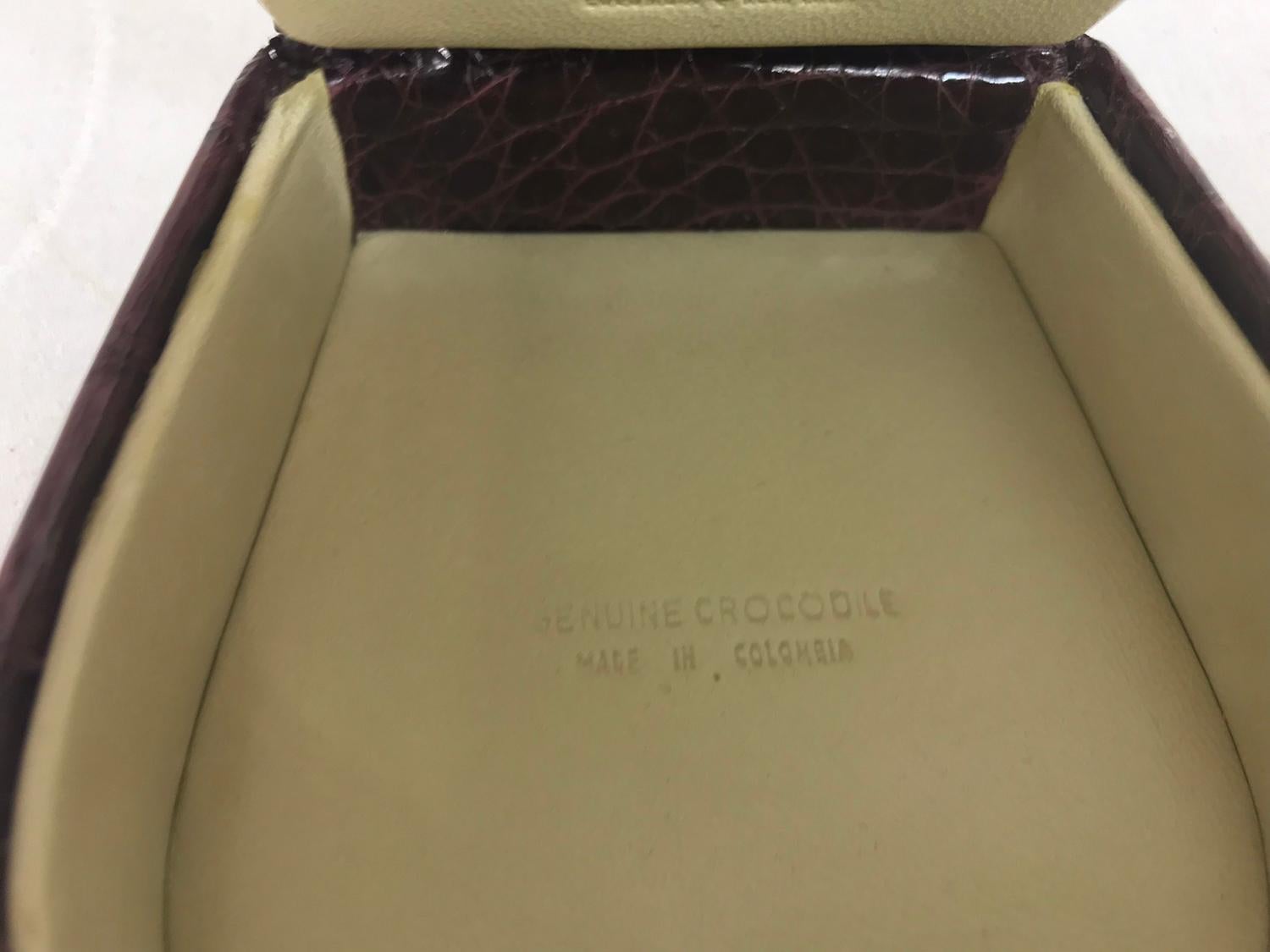 Nancy Gonzalez Burgundy Crocodile Jewelry box 2