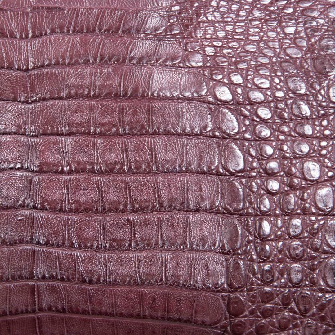 Women's Nancy Gonzalez Burgundy Crocodile Leather Tote Bag
