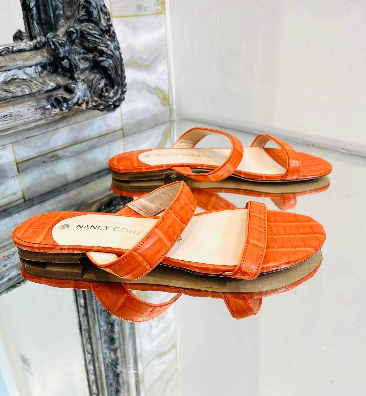 Women's Nancy Gonzalez Crocodile Skin Sandals For Sale